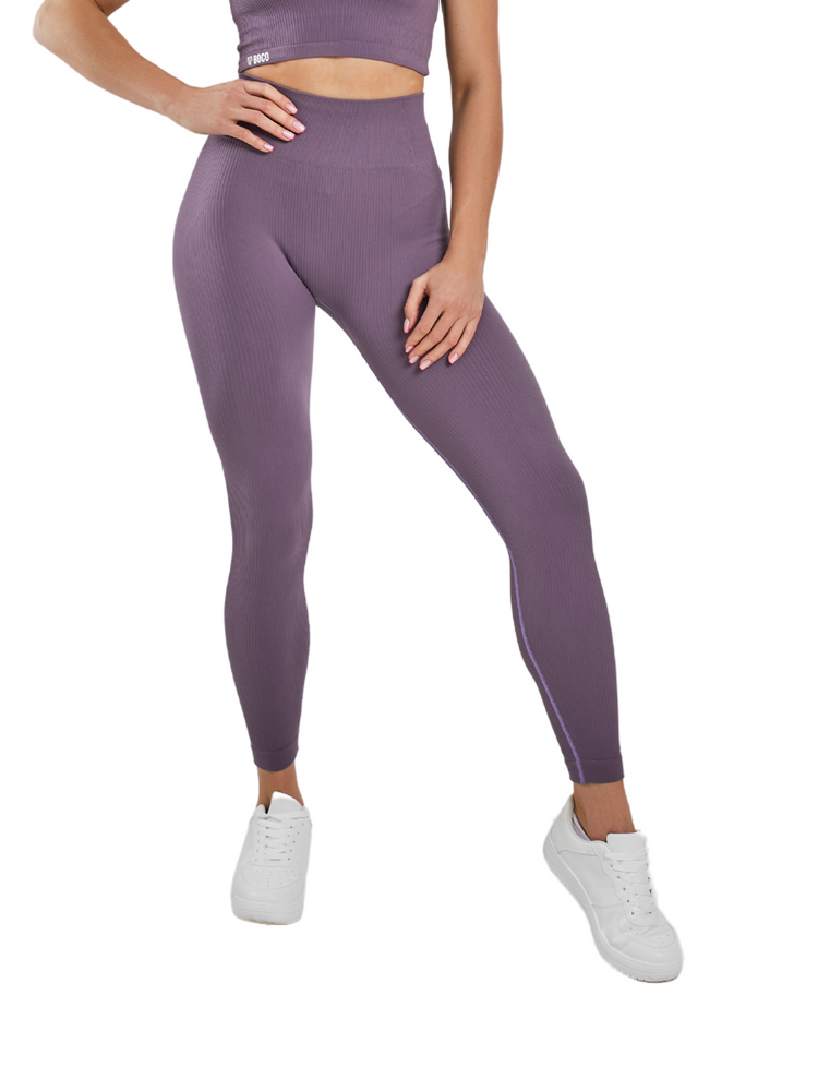 Bezešvé legíny Comfy Stripes Lavender