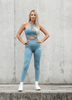 Bezešvé legíny Ice Blue Perfect Shape (Push Up)