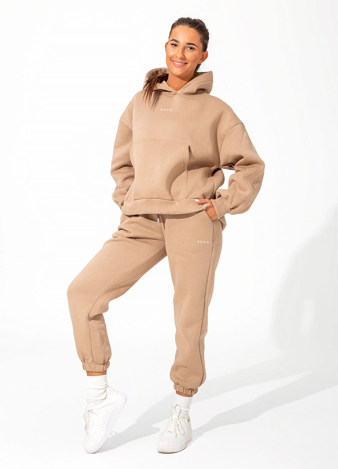 Sweatsuit Set Baggy Almond Beige | CLOTHES \ TRACKSUIT SETS | Tytuł sklepu  zmienisz w dziale MODERACJA \ SEO