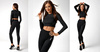 Legginsy Bezszwowe Black Cropped 
