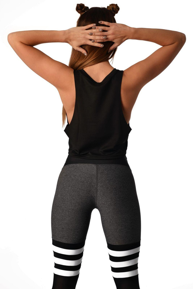 Tank Top "Kiss My ABS" Black