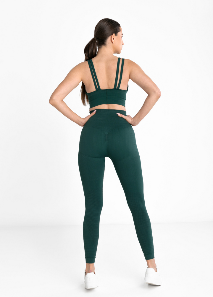 Seamless Leggings Bottle Green Perfect Shape (Push Up)