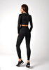 Legginsy Bezszwowe Black Cropped 
