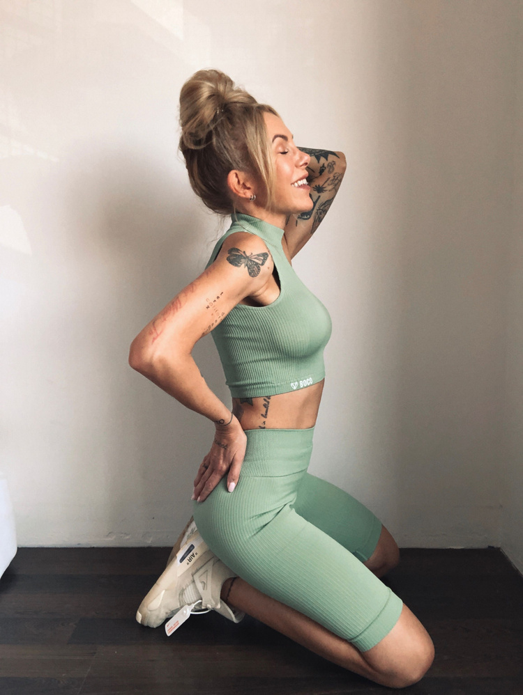 Bikers Seamless Comfy Stripes Pistachio