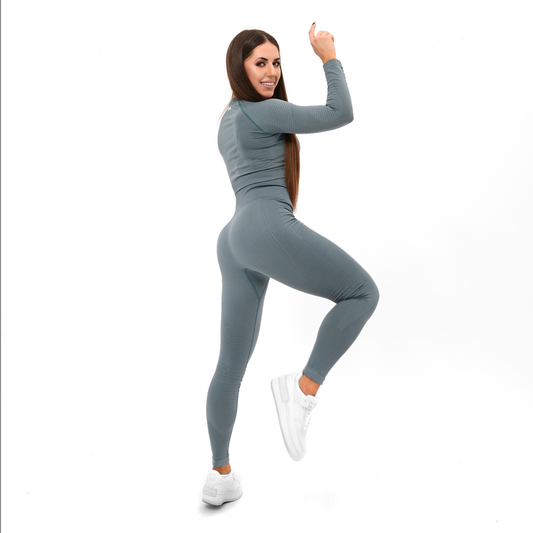 Longsleeve Silver Green Cropped