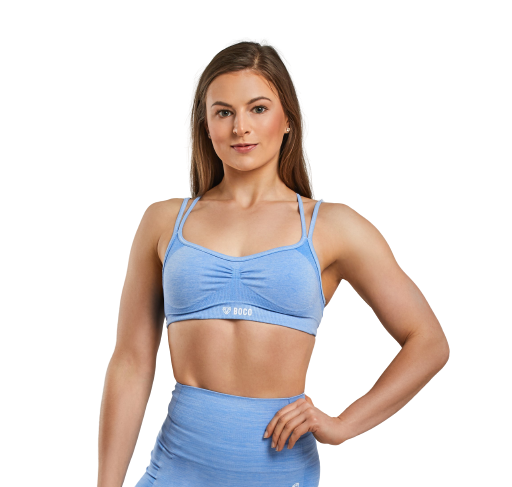 Bra Top Strappy Blue Melange (Push Up)