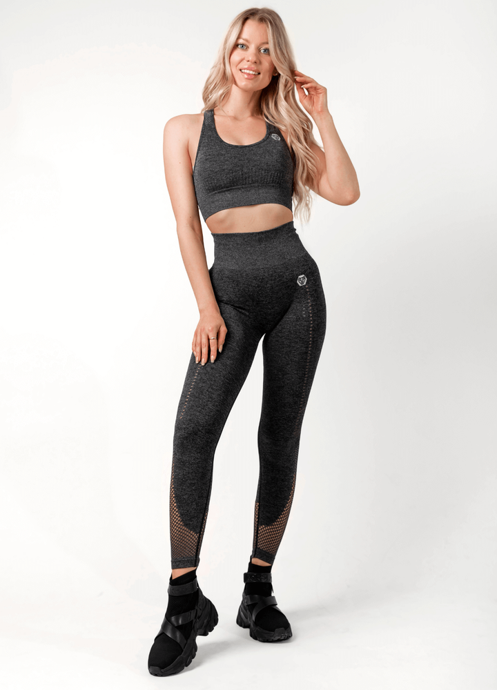 Bra Top Bezszwowy Hyperflex Breathable Black Melange