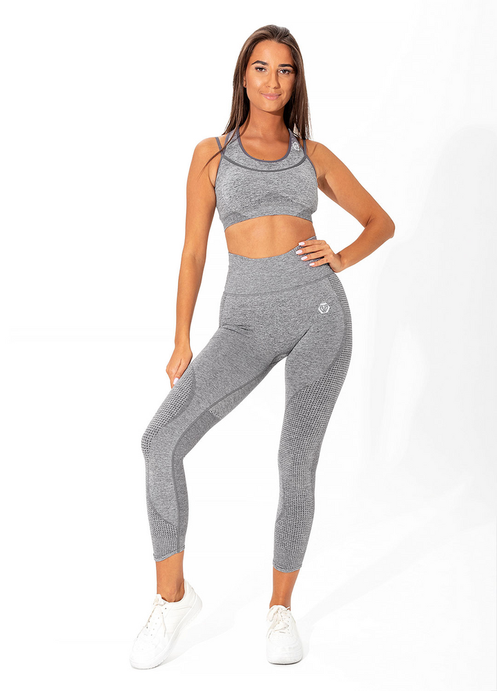 Seamless Bra Top Hyperflex Waves Grey Melange