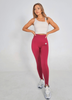 Seamless Leggings Push Up Burgund