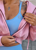 Bluza Dresowa z Kapturem Pink
