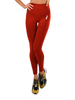 Legginsy bezszwowe Red Plain Shape (Push Up)