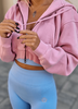Bluza Dresowa z Kapturem Pink