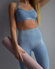 Legginsy Bezszwowe Blue Melange Shape (Push Up)   