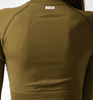 Longsleeve Bezszwowy Khaki Cropped   