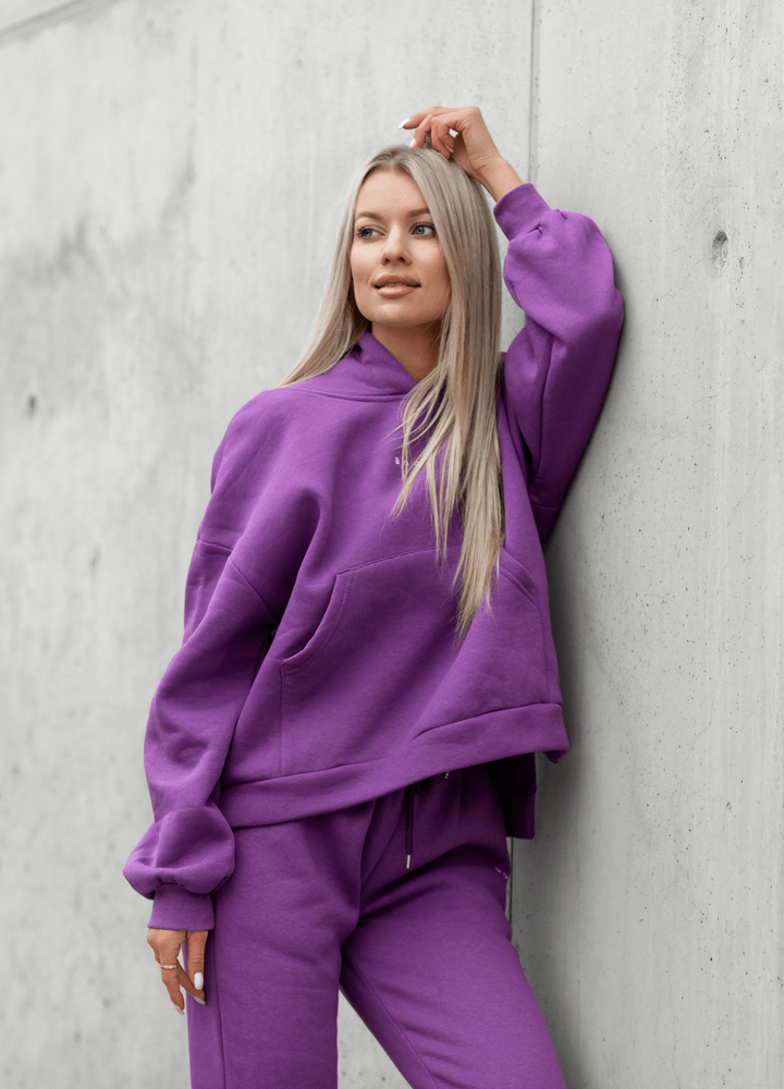 Bluza Dresowa Oversize Violet