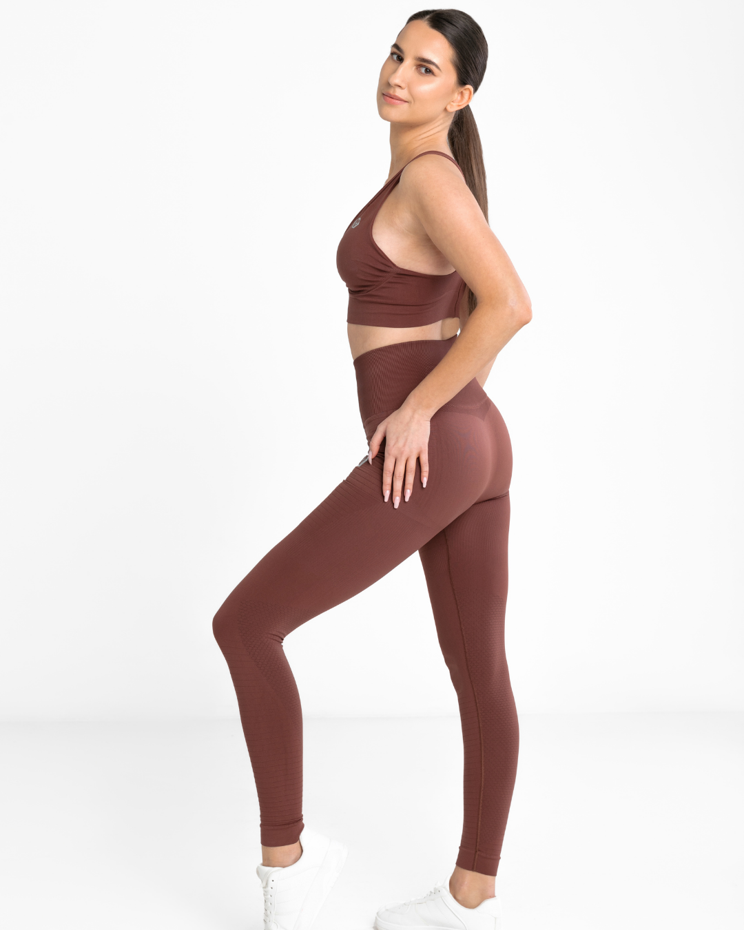 Legginsy Bezszwowe Chocolate Perfect Shape (Push Up), Legginsy bezszwowe \  Legginsy z wysoką kompresją - bezszwowe Odzież \ Legginsy bezszwowe \  Legginsy z wysoką kompresją - bezszwowe