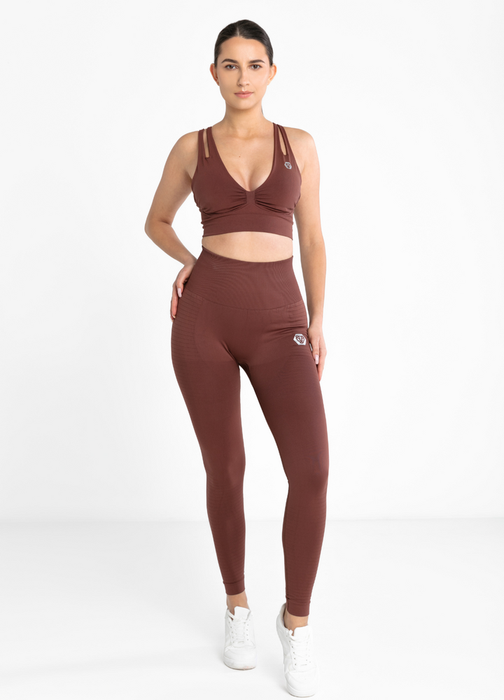 Legginsy Bezszwowe Chocolate Perfect Shape (Push Up) 